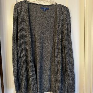 Apt. 9 Heather Gray Open Front Ribbed Cardigan